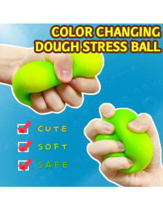 Pelota Antiestrés Kawaite Verde Squishy 6cm Alivio Ansiedad 2