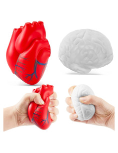 Juego de Juguetes Antiestrés Hungdao 2 Piezas Corazón y Cerebro