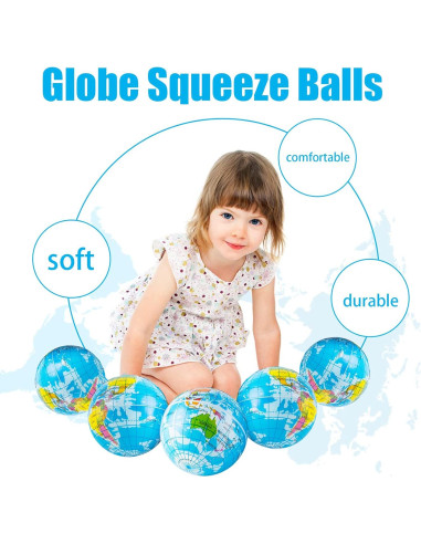 24 Pelotas de Squeeze Globo Jizvxe 6.35 cm Alivio Estrés
