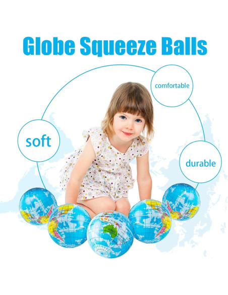 24 Pelotas de Squeeze Globo Jizvxe 6.35 cm Alivio Estrés