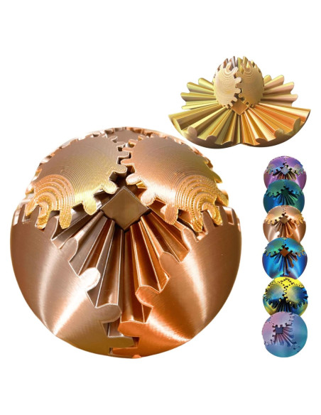 Bola de Engranaje Antiestrés ULTHOOL 10,67 cm Oro Rosa