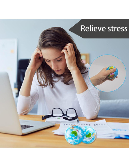 24 Pelotas de Squeeze Globo Jizvxe 6.35 cm Alivio Estrés
