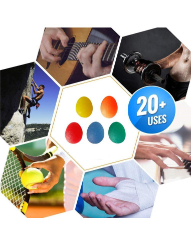 Bolas de Squeeze GAZATO para Terapia de Mano - 5 Resistencias