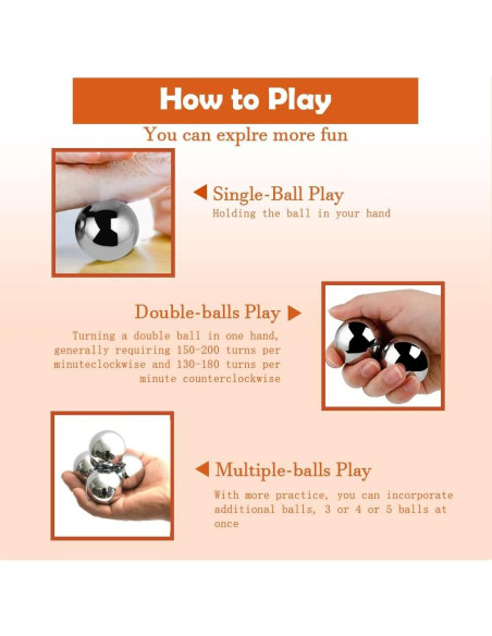 Bolas Baoding Phaicoilo para Mano 3.51 cm Acero Inoxidable