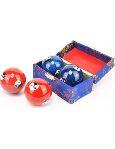 Bolas Baoding Xiaokeis 2 Pcs Verde Tai Ji para Alivio Estrés 2