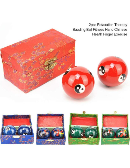 Bolas Baoding Xiaokeis 2 Pcs Verde Tai Ji para Alivio Estrés