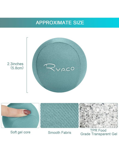Set de 3 Pelotas de Estrés Ryaco - Gel Suave y Duro