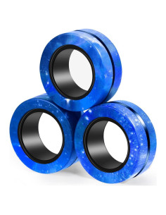 Anillos Magnéticos Antiestrés 3 Piezas Buluwans Cielo Estrellado