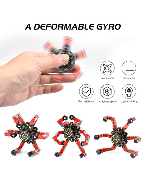 4 Juguetes Sensoriales Fidget Spinner TOZONG Antiestrés