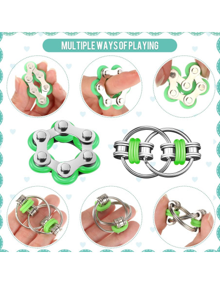 Juego de 3 Juguetes Antiestrés Gejoy para Adultos - Negro y Verde