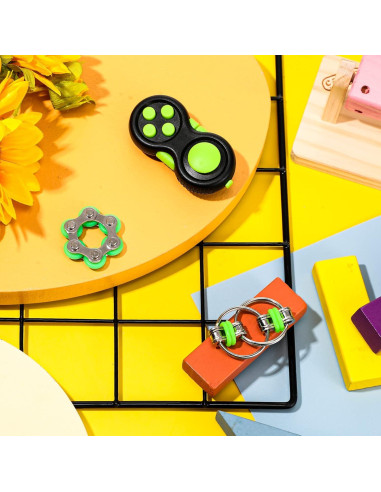 Juego de 3 Juguetes Antiestrés Gejoy para Adultos - Negro y Verde