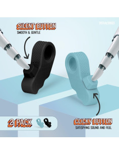 Spinner Sensorial Antiestrés Distractibles 2-Pack Negro-Azul 2