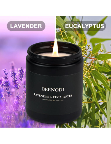 Vela Aromática BEENODI 2 Pzas Lavanda Eucalipto 212g