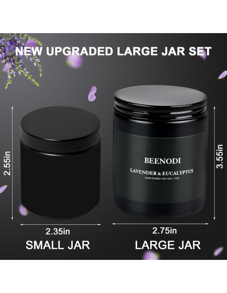 Vela Aromática BEENODI 2 Pzas Lavanda Eucalipto 212g