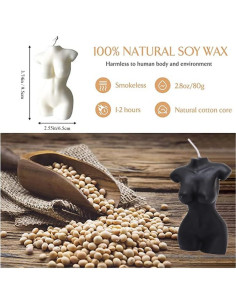 2 Velas Aromáticas de Cuerpo Femenino NatureMan 9.5 cm 2