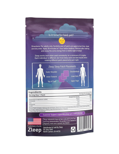 Parches para Dormir Zleep - 60 Parches Naturales