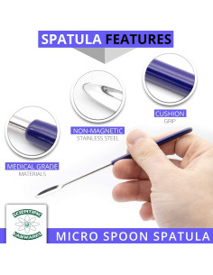 Cuchara de Laboratorio SLW Premium Acero Inoxidable 14 cm 2