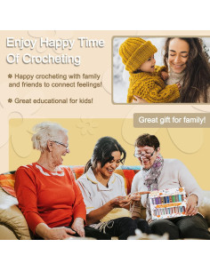 Juego de Ganchillos de Crochet Coopay 12PCS 2-8mm Ergonómicos 2