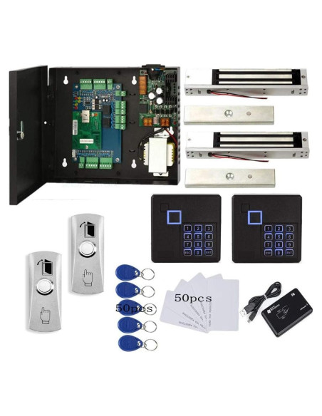 Sistema de Control de Acceso MENGQI 2 Puertas RFID/PIN