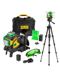 Nivel Láser Autonivelante PREXISO 3x360 Verde 30m con Trípode
