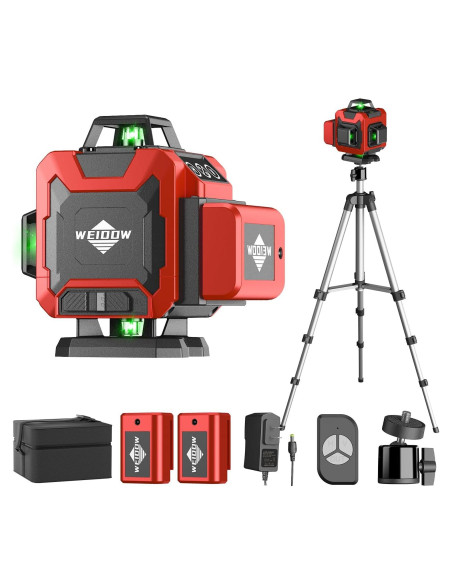 Nivel Láser 360 Autonivelante WEIDDW 4D con Trípode