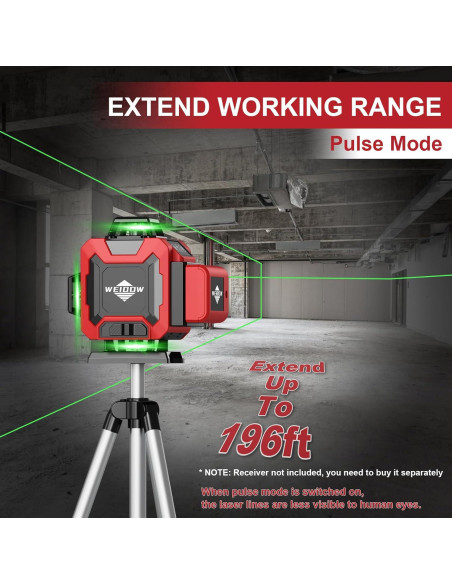 Nivel Láser 360 Autonivelante WEIDDW 4D con Trípode