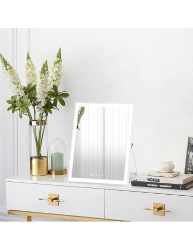 Espejo de Maquillaje Iluminado Homtang 30x25 cm 3 Modos