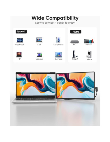 Extensor de Pantalla Dopesplay 14" FHD 1200P IPS para Laptop