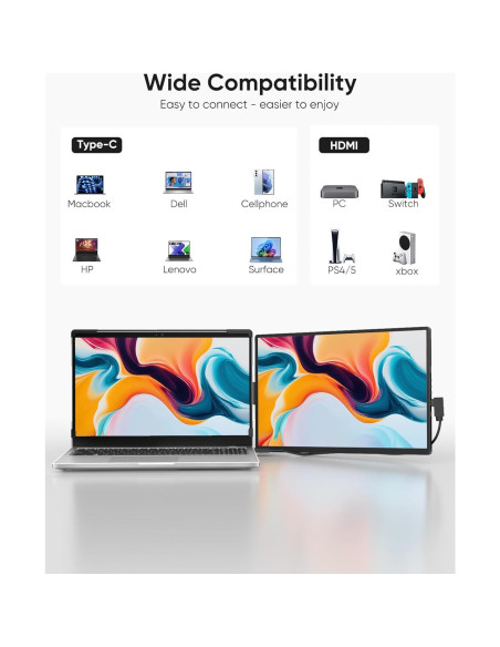 Extensor de Pantalla Dopesplay 14" FHD 1200P IPS para Laptop