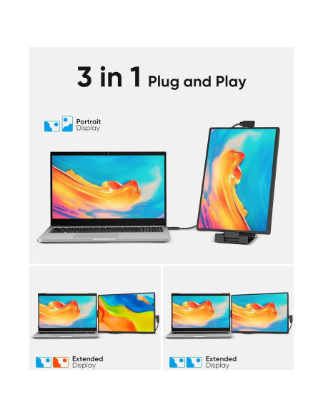 Extensor de Pantalla Dopesplay 14" FHD 1200P IPS para Laptop