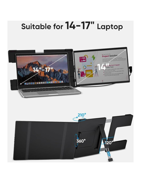 Extensor de Pantalla Dopesplay 14" FHD 1200P IPS para Laptop