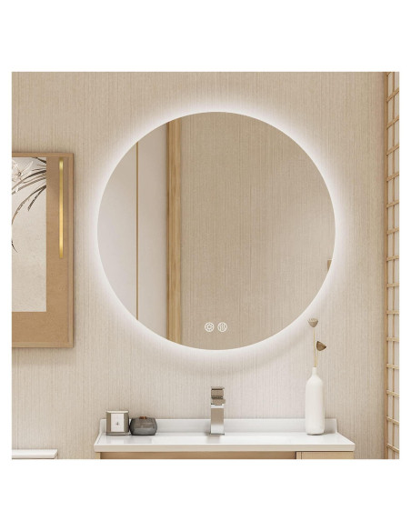 Espejo de Baño LED BuLife 71 cm Redondo Antivaho