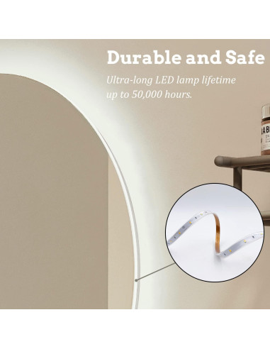 Espejo de Baño LED BuLife 71 cm Redondo Antivaho