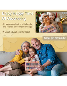 Juego de Ganchillos de Crochet Coopay 14 Piezas 2mm a 10mm 2