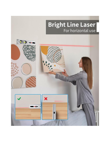 Nivel de Espiritu 3-en-1 Firecore con Medidor Laser 20m