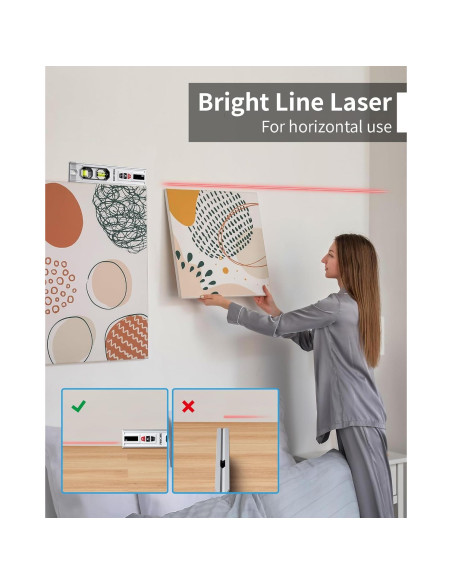 Nivel de Espiritu 3-en-1 Firecore con Medidor Laser 20m