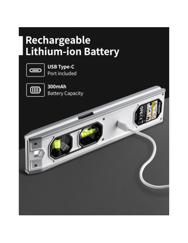 Nivel de Espiritu 3-en-1 Firecore con Medidor Laser 20m