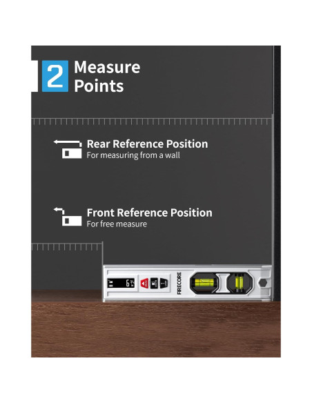 Nivel de Espiritu 3-en-1 Firecore con Medidor Laser 20m