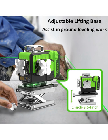 Nivel Láser Autonivelante Huepar P04CG 4D Verde 16 Líneas