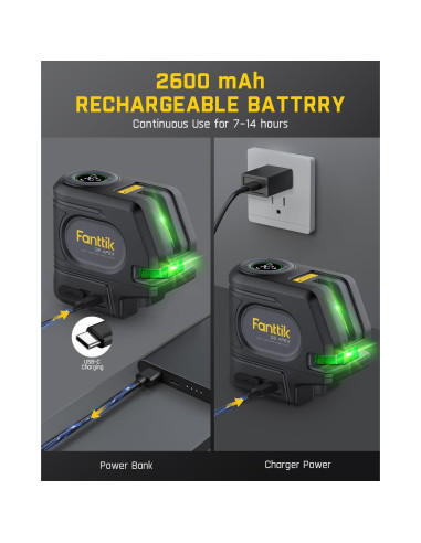 Nivel Láser Verde Fanttik D2 APEX Autonivelante 100 ft