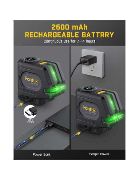 Nivel Láser Verde Fanttik D2 APEX Autonivelante 100 ft