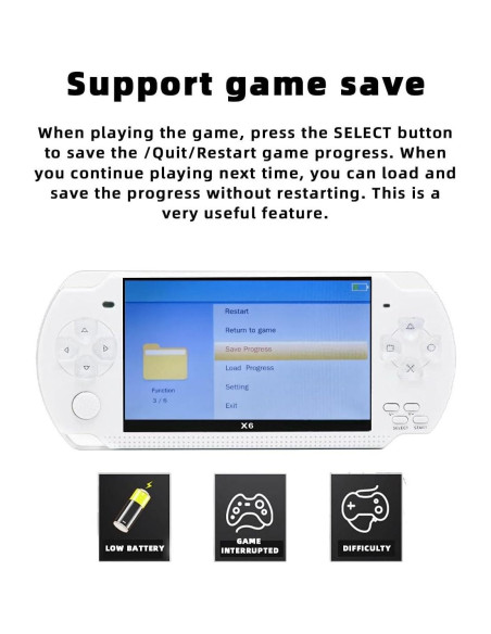 Consola de Juegos Portátil JXD S6 8GB 2000 Juegos Retro