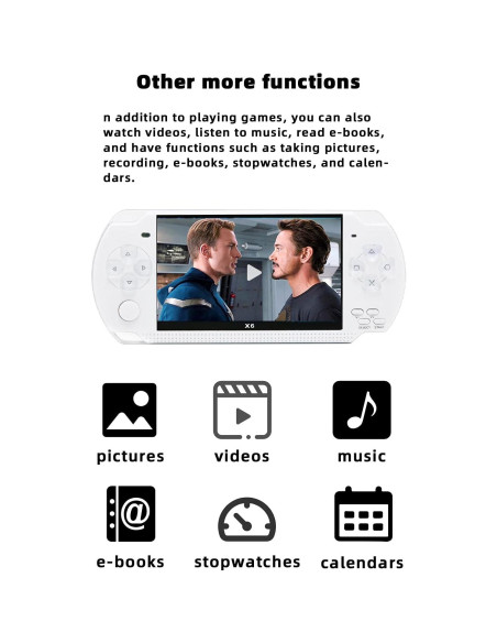 Consola de Juegos Portátil JXD S6 8GB 2000 Juegos Retro