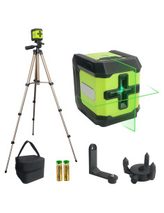 Nivel láser cruzado verde Socpuro SCP8021 con trípode 30m
