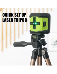 Nivel láser cruzado verde Socpuro SCP8021 con trípode 30m 2