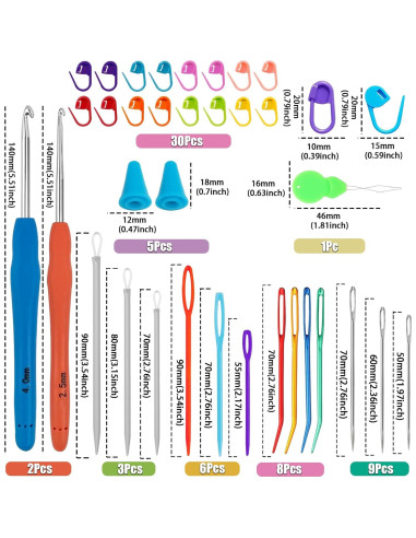Juego de Agujas de Hilo EuTengHao 65Pcs con Caja de Almacenamiento