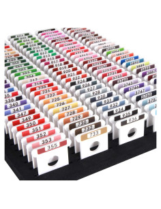 Bobinas de Hilo de Bordado Acrílico Hamtery 100 Pcs 3mm