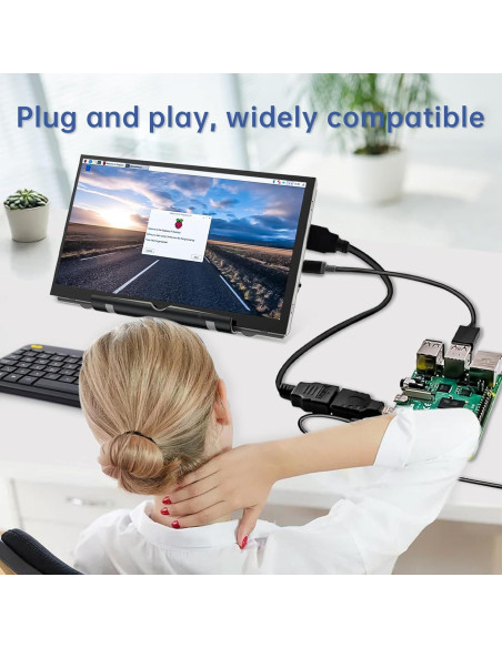 Monitor Mini HDMI 7" AZA 800x480 para Raspberry Pi y PC