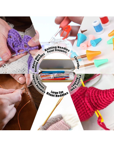 Juego de Agujas de Hilo EuTengHao 65Pcs con Caja de Almacenamiento