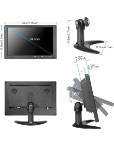 Monitor portátil HDMI LONCEVON 10.1" 1024x600 con altavoces 2